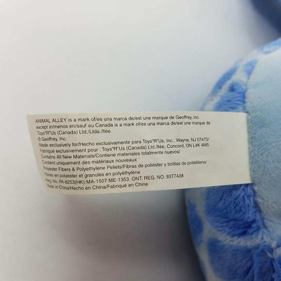 Animal Alley Frog Plush Blue Spotted Toad 12" Toys R Us Stuffed Toy - Picture 9 of 9